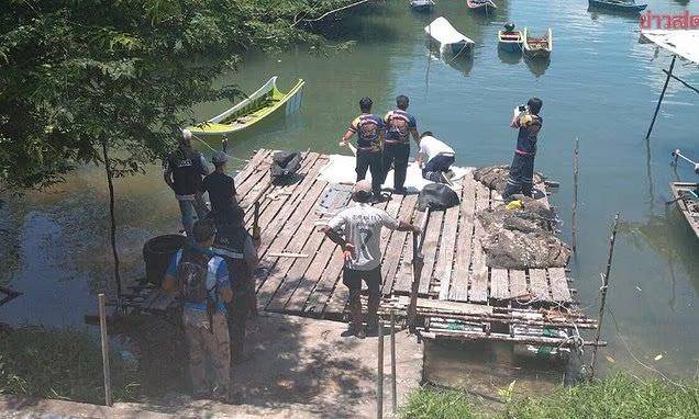 泰国发现一具女尸，被锁链锁住脖子，锁链上还有两只混凝土哑铃